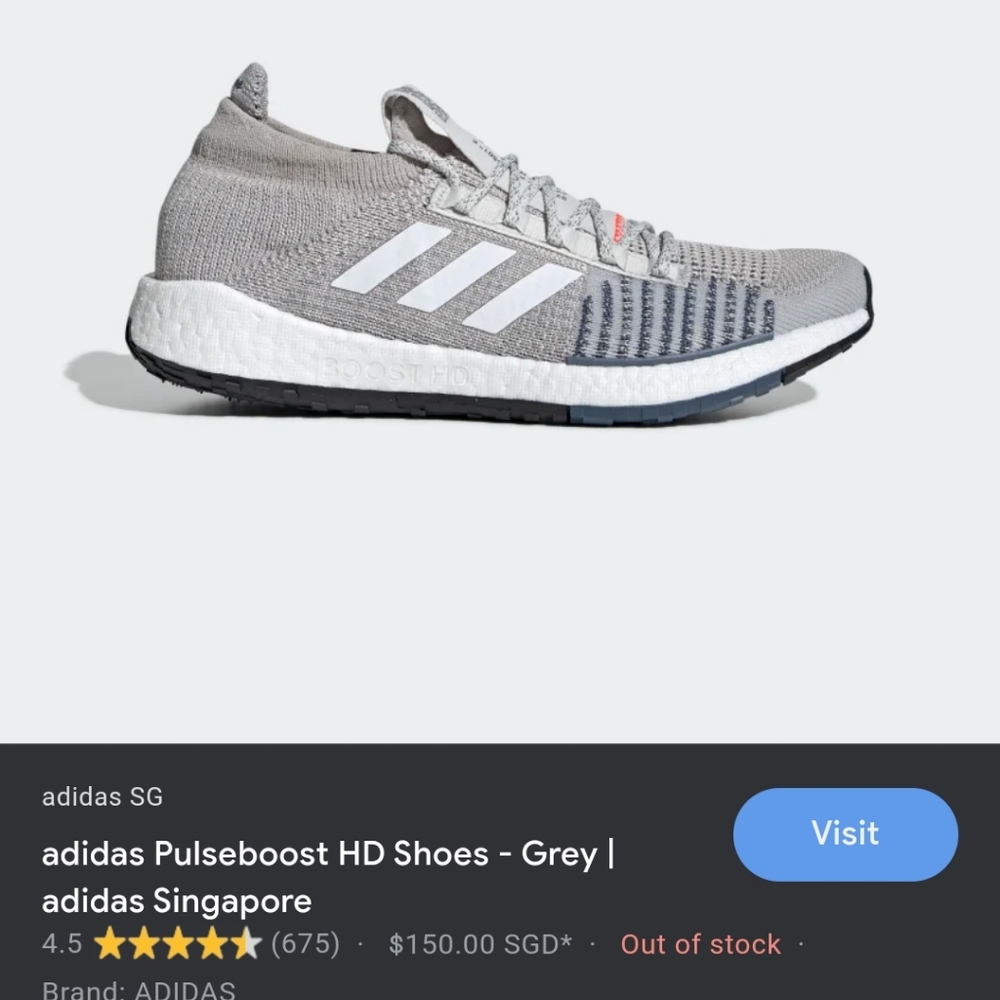 Adidas pulseboost hd grey